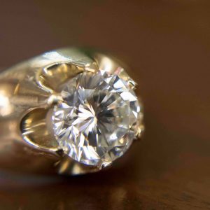 4.20 Carat Antique Cushion Moissanite & Diamond Engagement Ring 14k Two Tone, Yellow and White Gold, Anniversary Rings, Old Mine Cushion