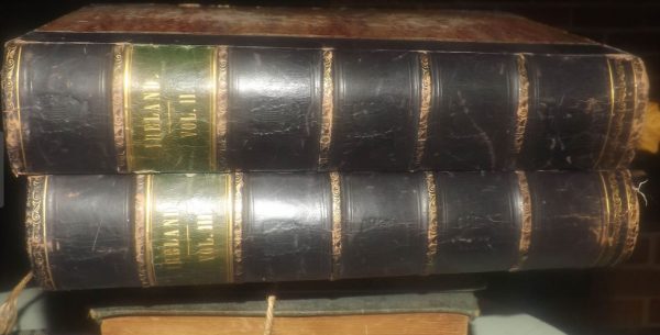 Pair of antique (1846) first-edition books Ireland It's Scenery, Character. Mr & Mrs S.C. Hall. Published London, England Virtue and Co