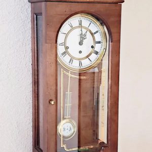 Professionally Restored Vintage / Antique Howard Miller TRIPLE CHIME Pendulum Wall Clock - Solid Brass German Mechanical Movement w/warranty