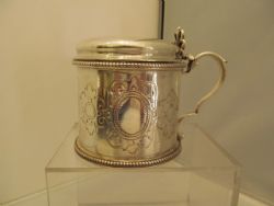 SILVER MUSTARD POT