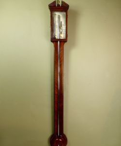 GEORGE III MAHOGANY STICK BAROMETER