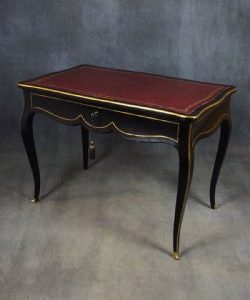 EBONISED FRENCH EMPIRE BUREAU PLAT / WRITING TABLE